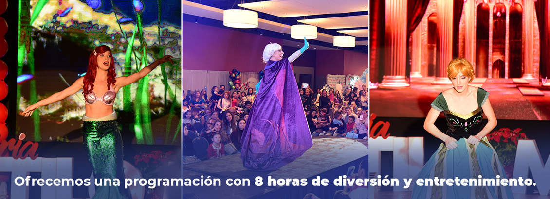 Tres princesas de Disney en el show de Feria Estilo Mam